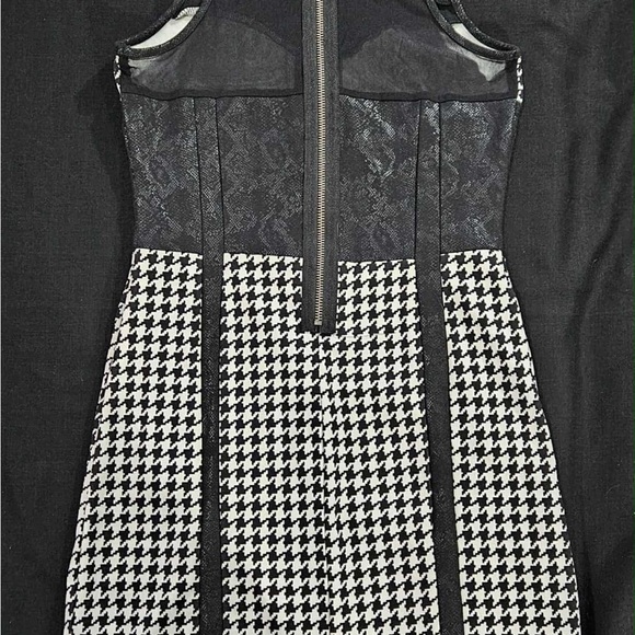 Buffalo David Bitton Houndstooth Dress Goth Grunge Whimsigoth Y2K Dark Academia - Picture 3 of 4